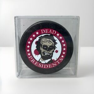 Inglasco In Glas Co DEAD PRESIDENTS Hockey Puck Super RARE! HTF VTG Souvenir (?)